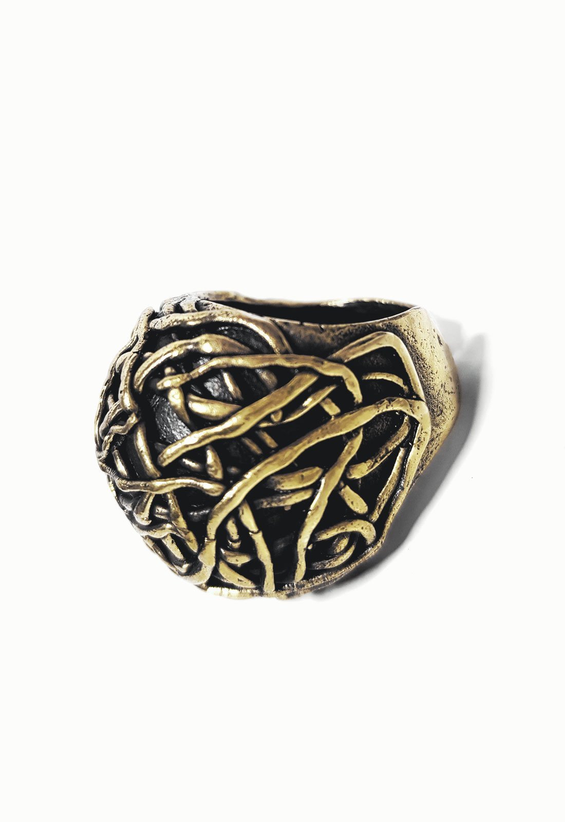 anello ottone intrecciato
