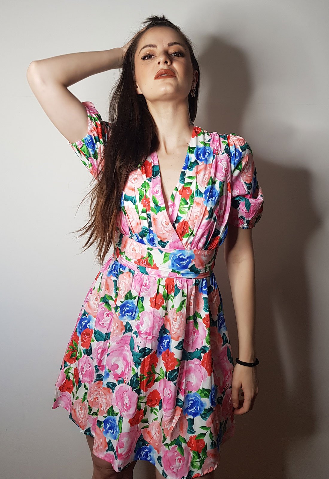 Mini dress flowers - Multicolor