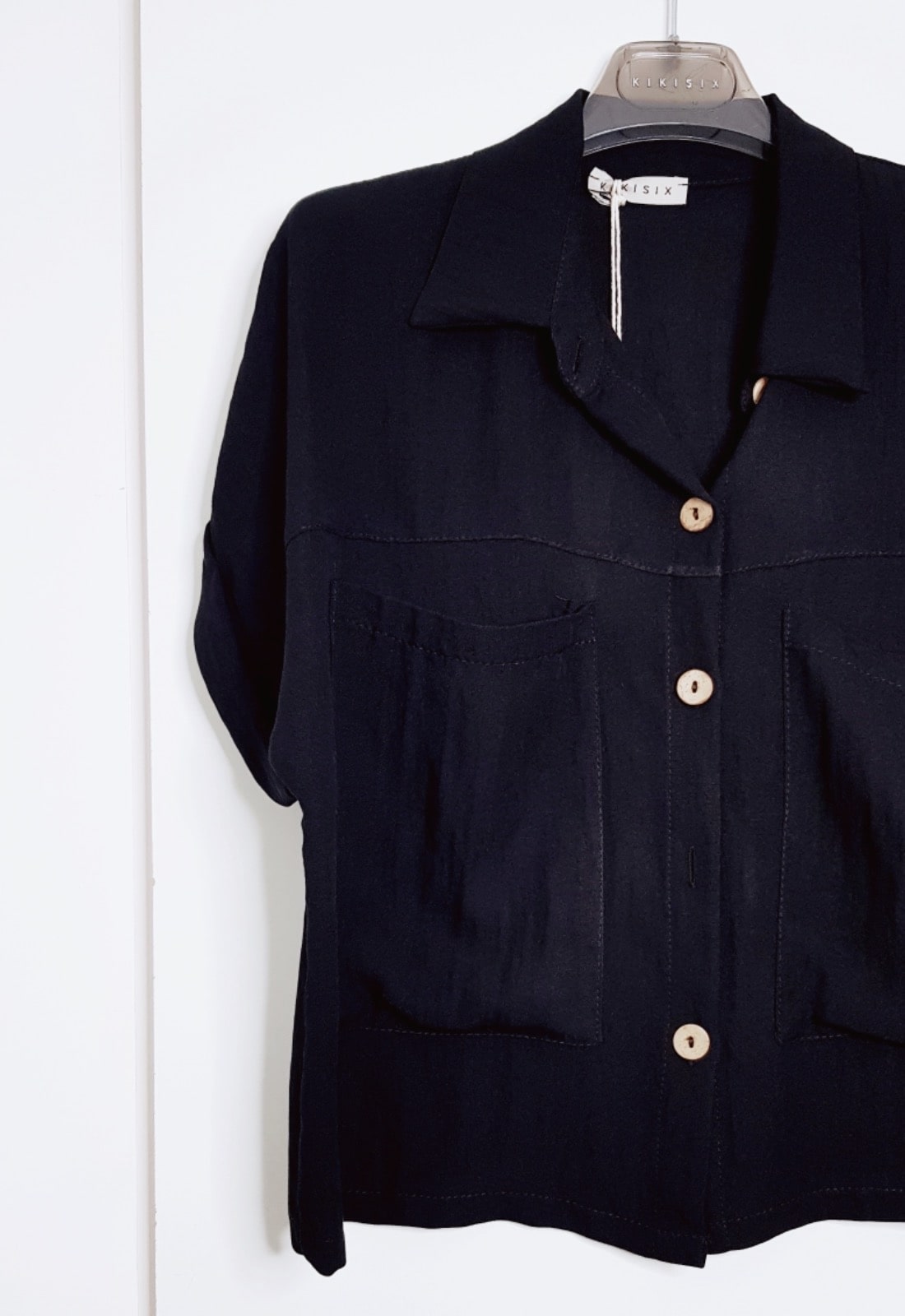 Camicia comfort Lino - Black